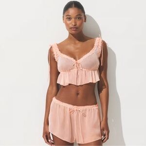 SKIMS Romance Silk Sleep Shorts L